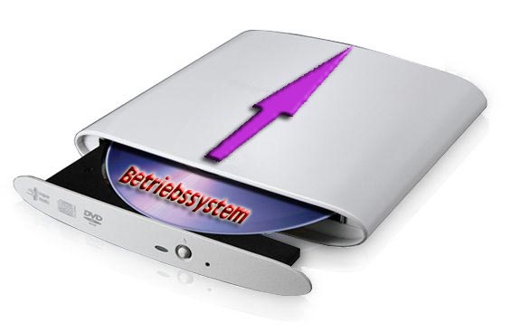 Betriebssystem Installation mit externem DVD-Laufwerk